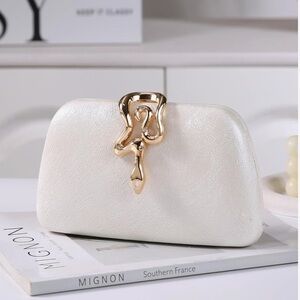 Clutch with Gold Snake Accent